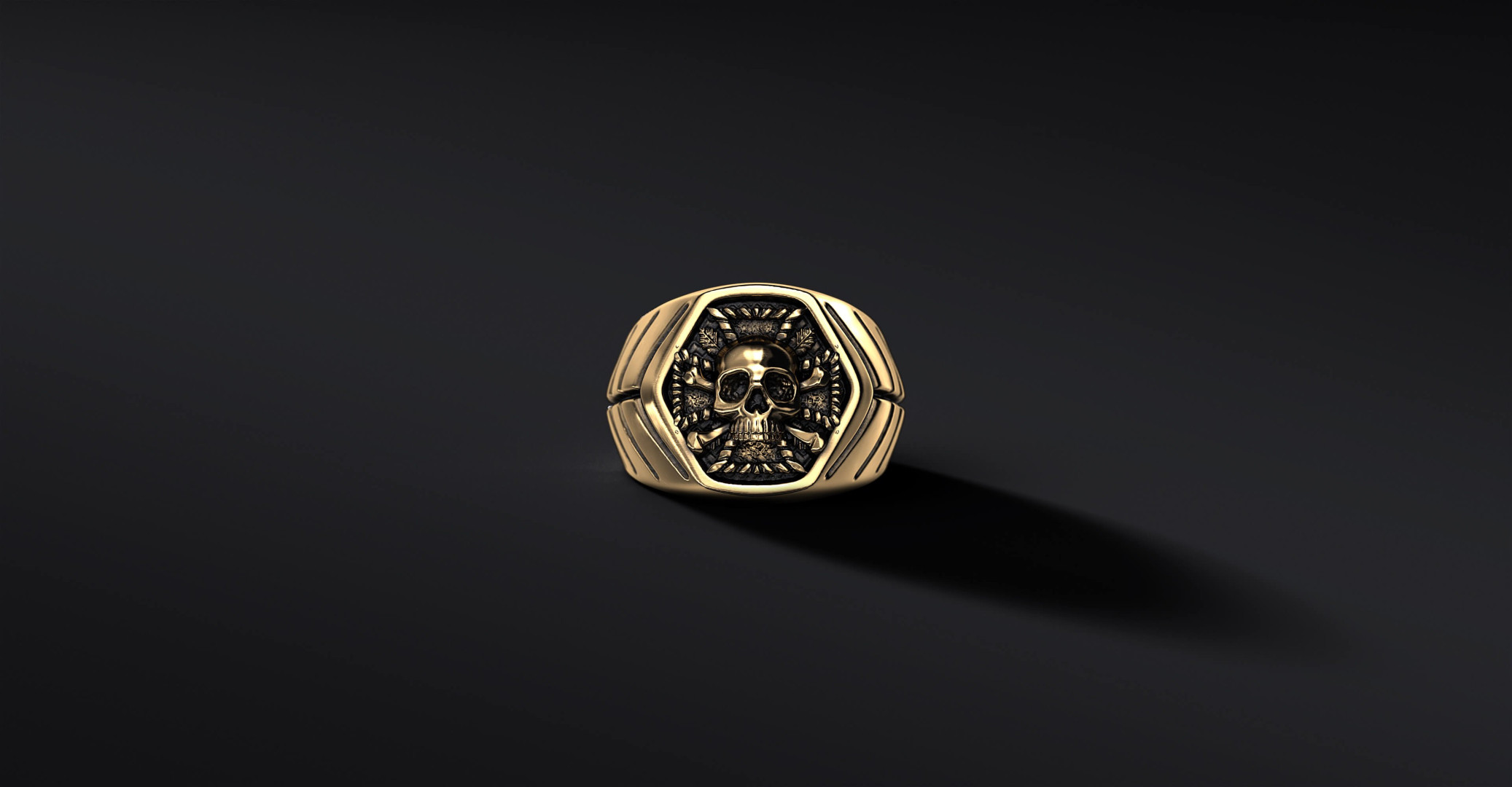 Sygnet Patriotyczny "ARMOR RIBS" Huzarzy Śmierci (wersja złota)   I ENIGMA Jubiler