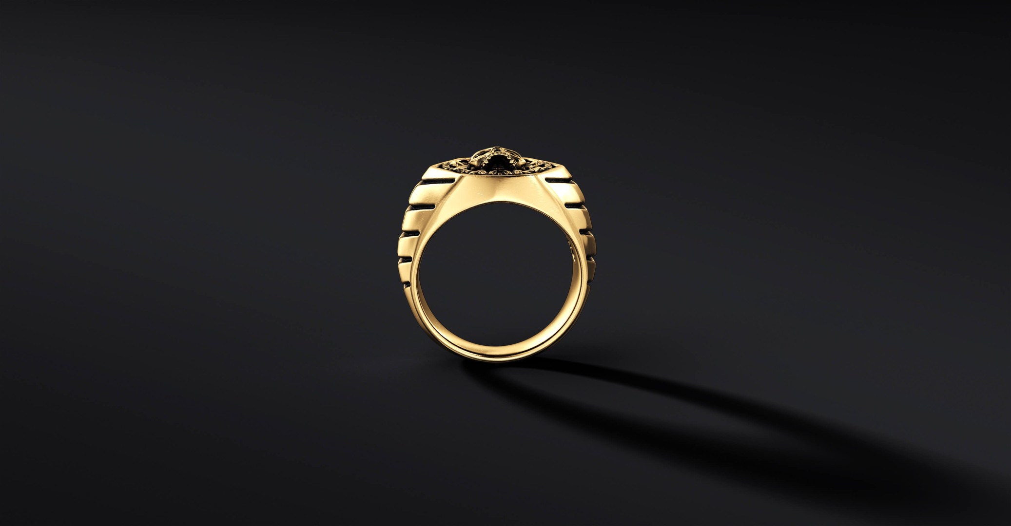 Sygnet Patriotyczny "ARMOR RIBS" Huzarzy Śmierci (wersja złota)   I ENIGMA Jubiler