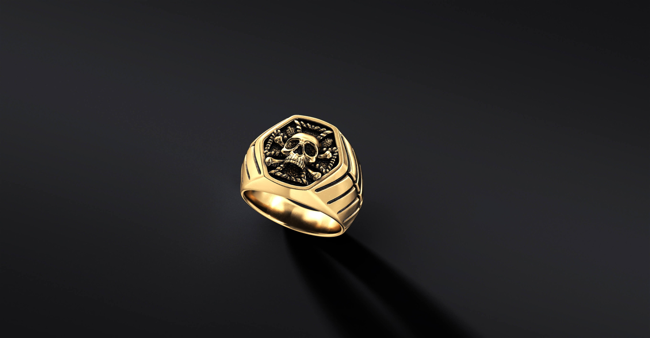 Sygnet Patriotyczny "ARMOR RIBS" Huzarzy Śmierci (wersja złota)   I ENIGMA Jubiler