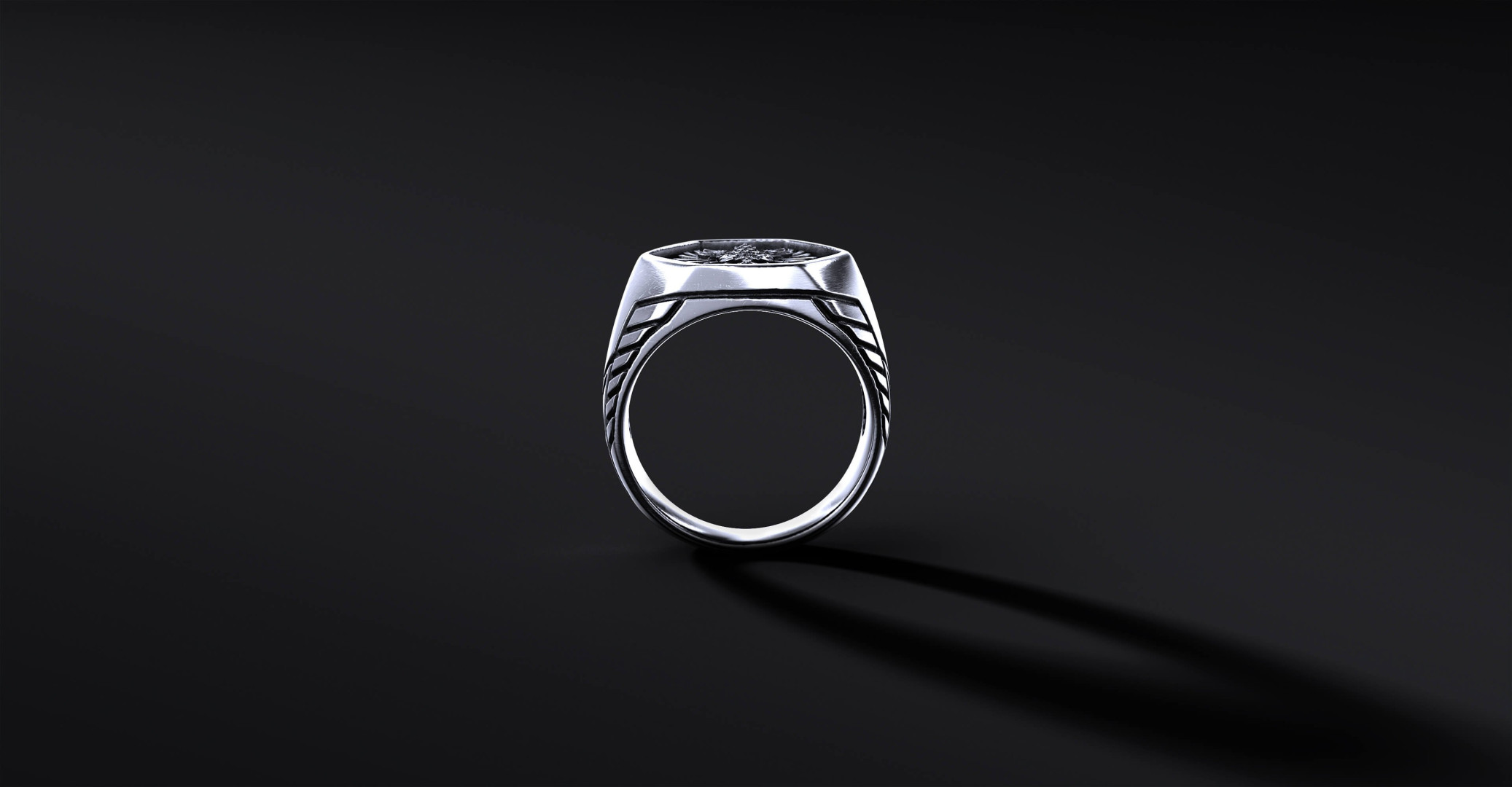 Sygnet "Armor Wings" z godłem II RP I ENIGMA Jubiler