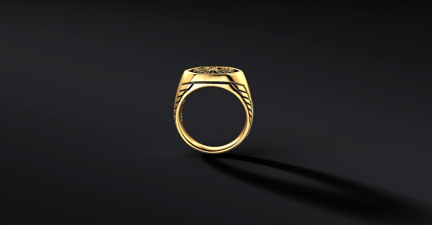 Sygnet z Godłem Polski "ARMOR WINGS" (wersja złota)   I ENIGMA Jubiler