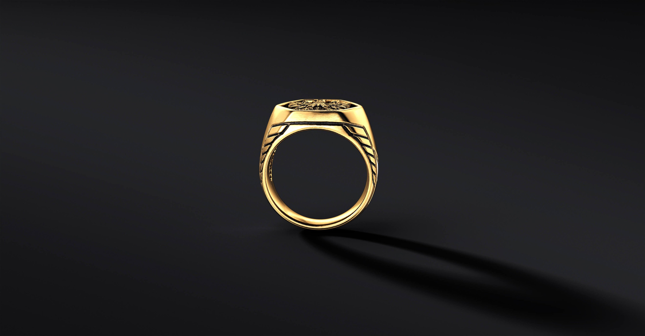 Sygnet z Godłem Polski "ARMOR WINGS" (wersja złota)   I ENIGMA Jubiler