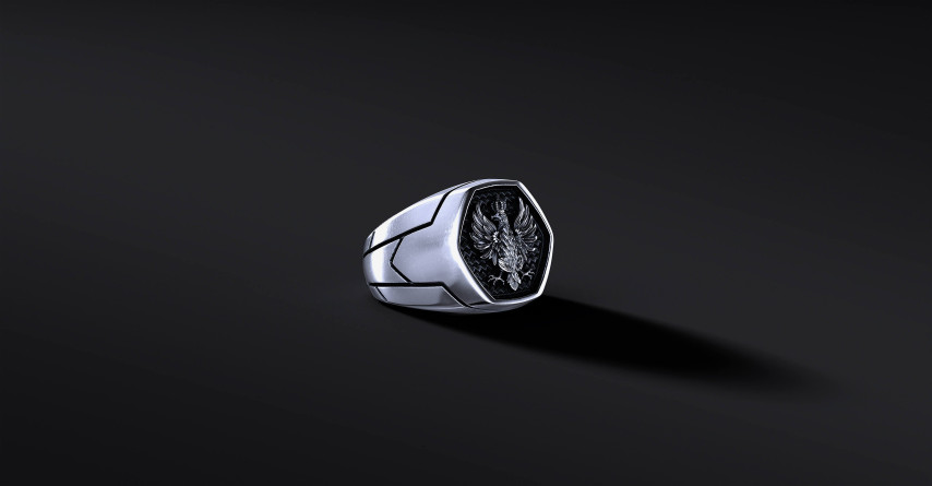 Sygnet "ARMOR" Godło II RP (wersja srebrna)   I ENIGMA Jubiler