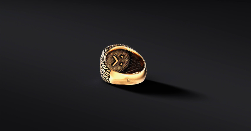 Sygnet z orłem "Cushion Chain" Godło Polski (wersja złota)   I ENIGMA Jubiler