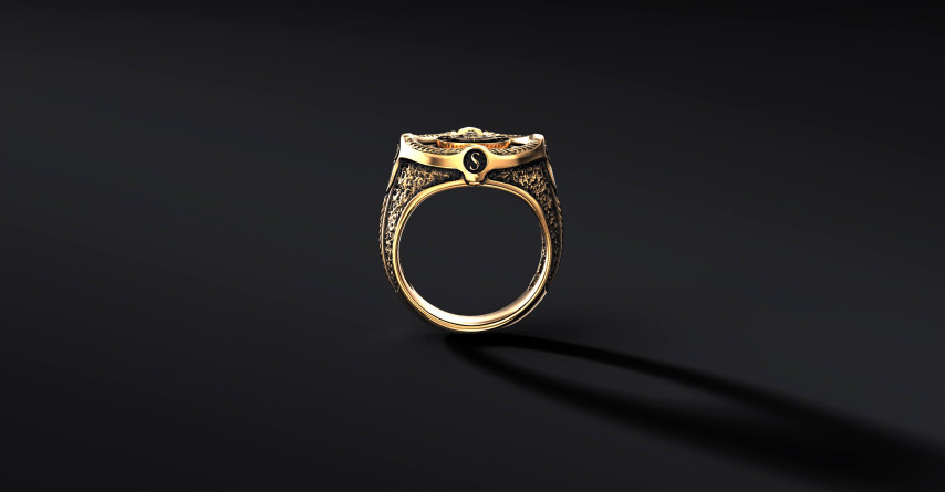 Orzełek Marynarki Wojennej - "MARINER" Sygnet (Ag 925 pozłacane)   I ENIGMA Jubiler