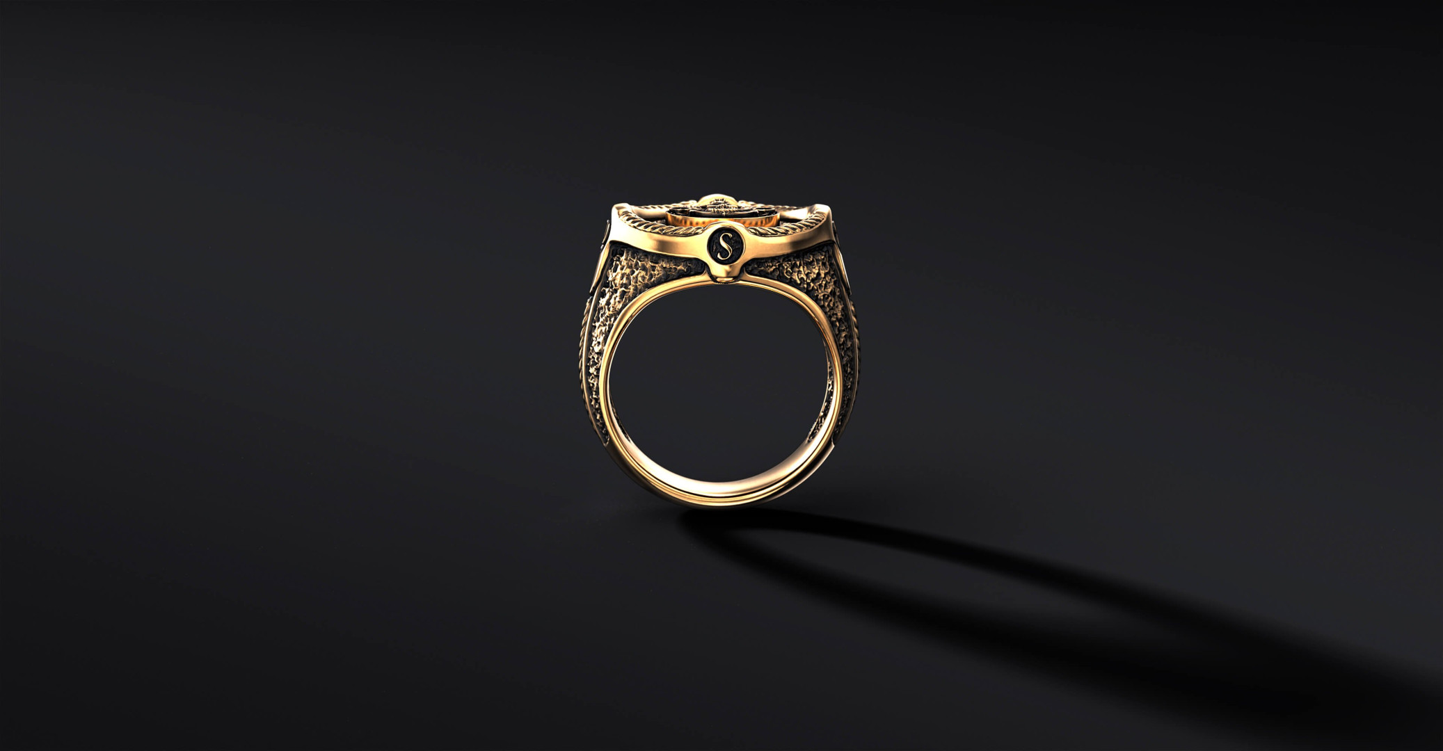 Orzełek Marynarki Wojennej - "MARINER" Sygnet (Ag 925 pozłacane)   I ENIGMA Jubiler