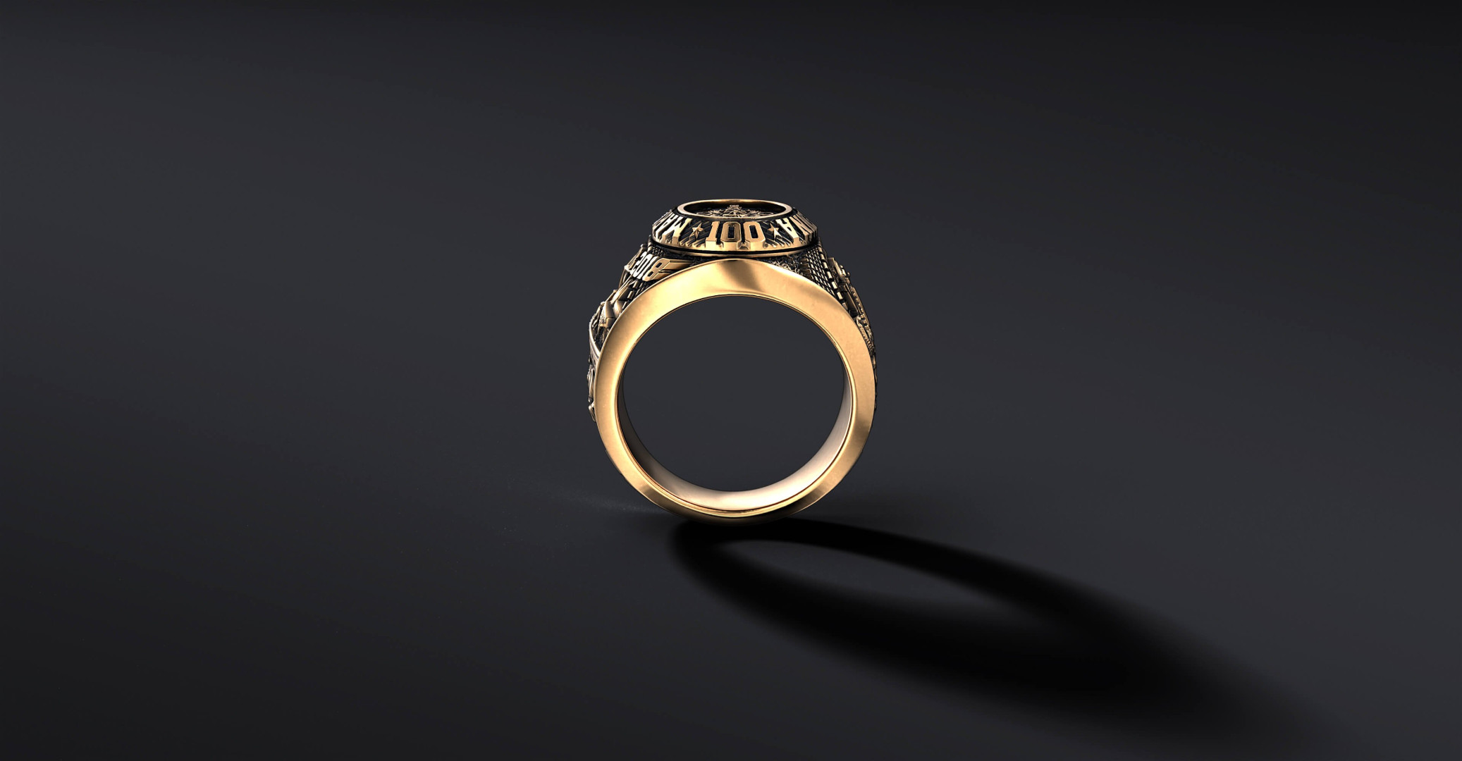 Sygnet wojskowy SERIA "100" Marynarka Wojenna (wersja złota) I ENIGMA   I ENIGMA Jubiler