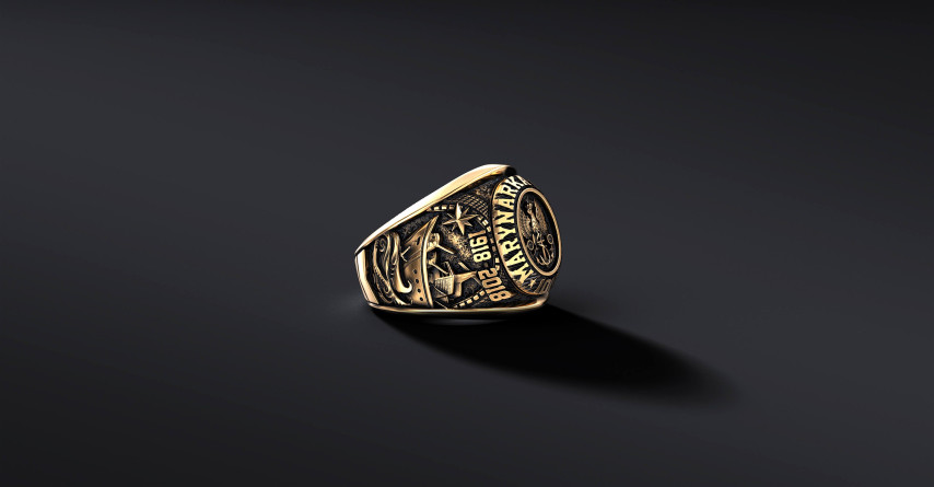 Sygnet wojskowy SERIA "100" Marynarka Wojenna (wersja złota) I ENIGMA   I ENIGMA Jubiler