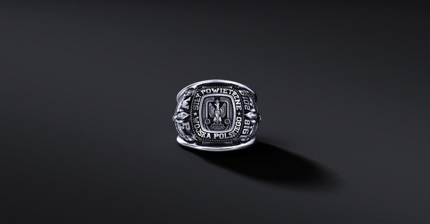 Sygnet wojskowy SERIA "100" Siły Powietrzne (wersja srebrna) I ENIGMA   I ENIGMA Jubiler