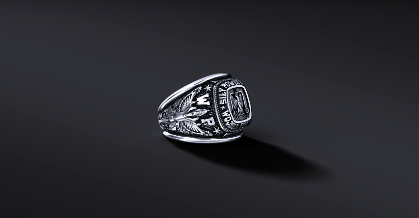 Sygnet wojskowy SERIA "100" Siły Powietrzne (wersja srebrna) I ENIGMA   I ENIGMA Jubiler