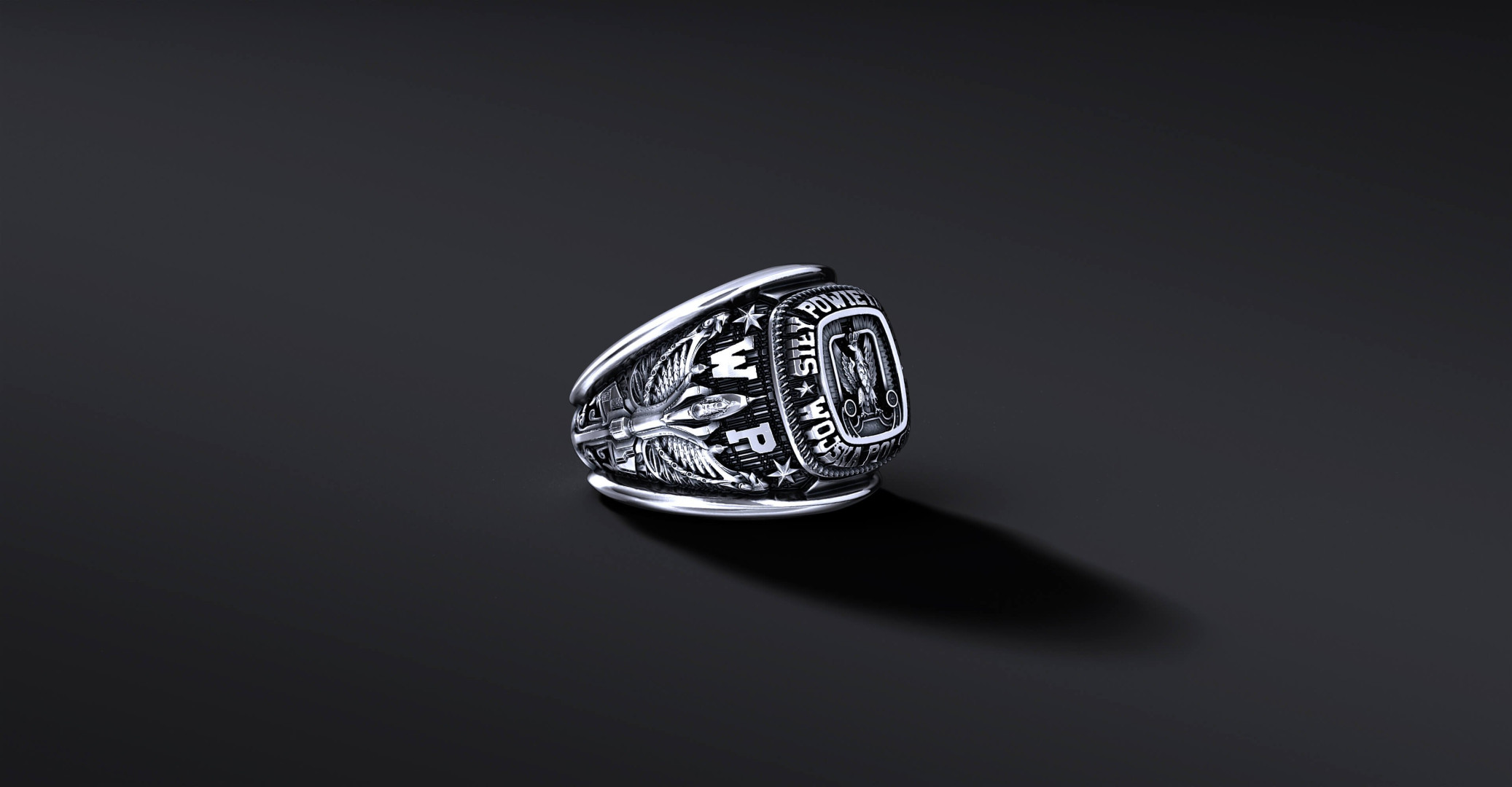 Sygnet wojskowy SERIA "100" Siły Powietrzne (wersja srebrna) I ENIGMA   I ENIGMA Jubiler