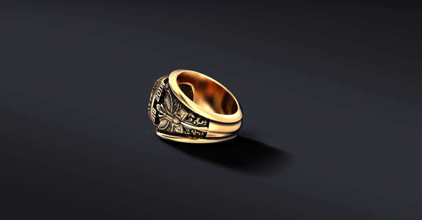 Sygnet wojskowy SERIA "100" Siły Powietrzne (wersja złota) I ENIGMA   I ENIGMA Jubiler