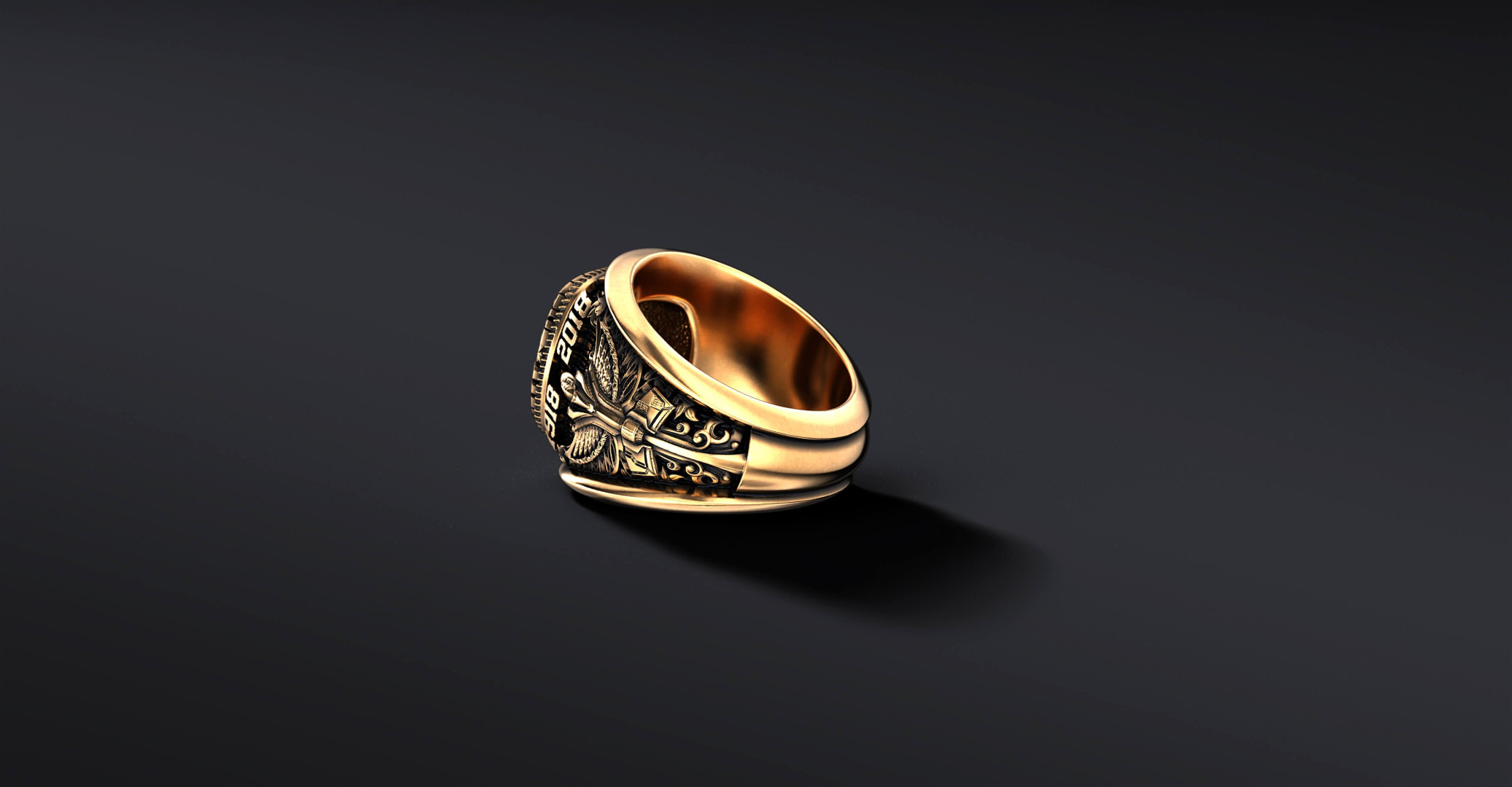 Sygnet wojskowy SERIA "100" Siły Powietrzne (wersja złota) I ENIGMA   I ENIGMA Jubiler