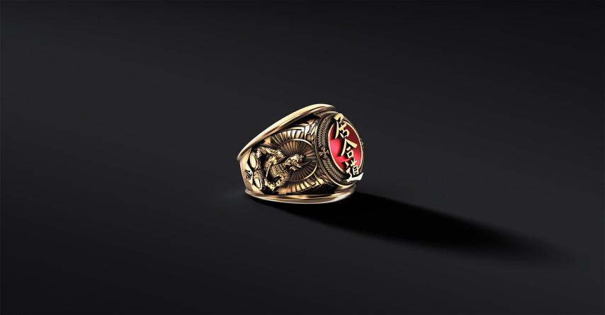 Sygnet Iaido Au 14k  I Sklep ENIGMA   I ENIGMA Jubiler