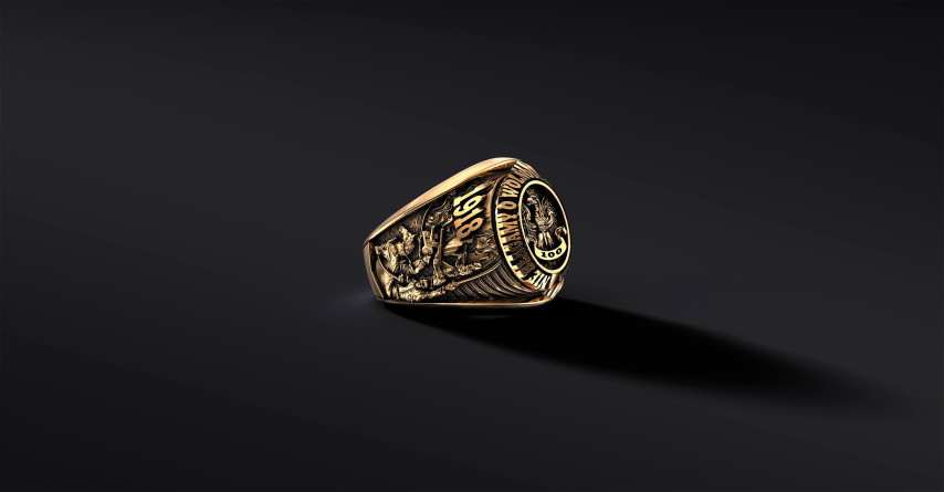 Sygnet z Orłem -  Jubileuszowy "Independent" (Złoto 14k)   I ENIGMA Jubiler