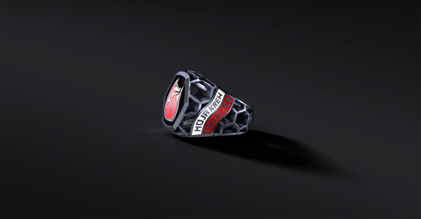 Sygnet dedykowany Honorwym Dawcom Krwi klubu LEGION HDK (czarny)   I ENIGMA Jubiler