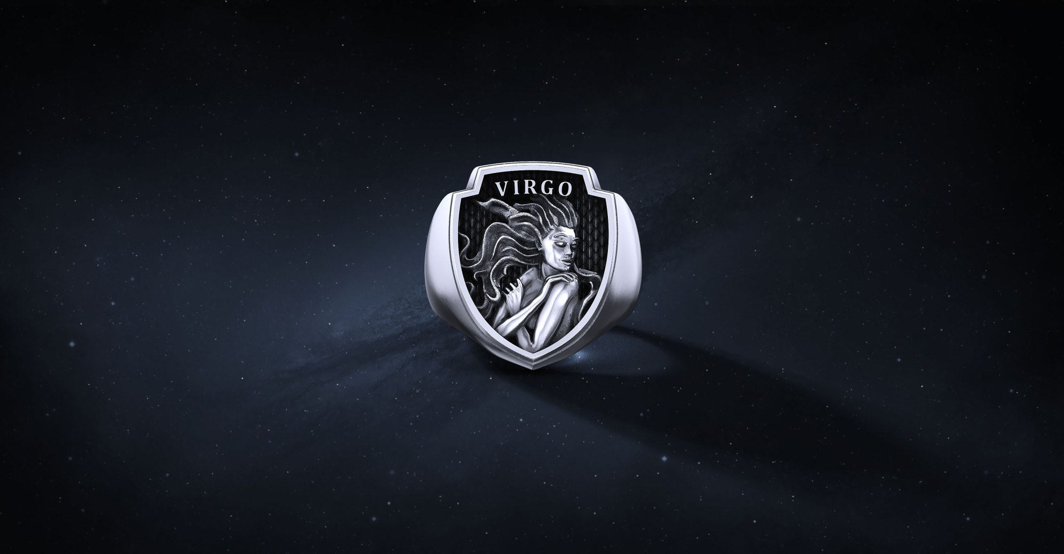 Sygnet Shield "Virgo" Ag925   I ENIGMA Jubiler