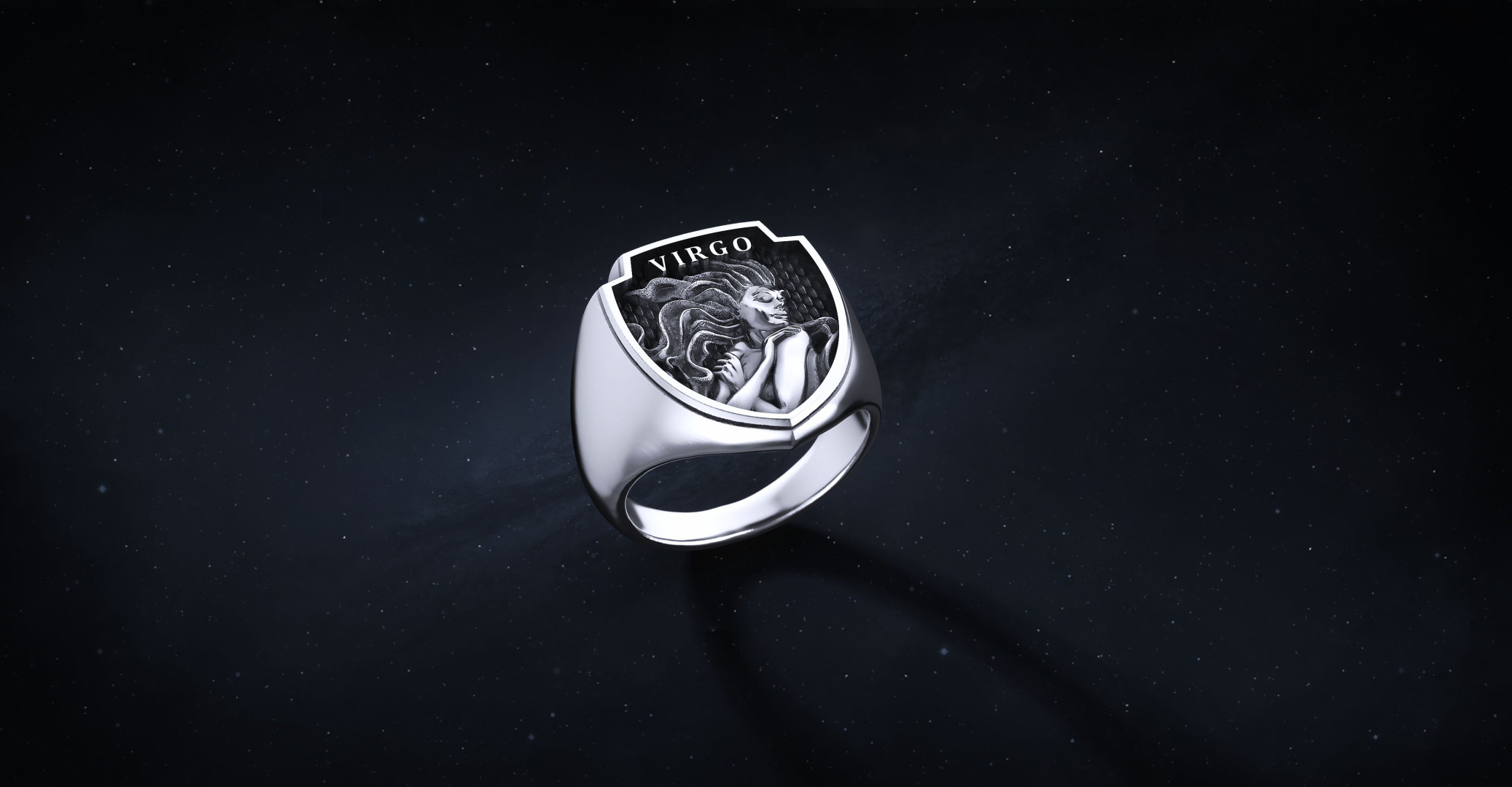 Sygnet Shield "Virgo" Ag925   I ENIGMA Jubiler