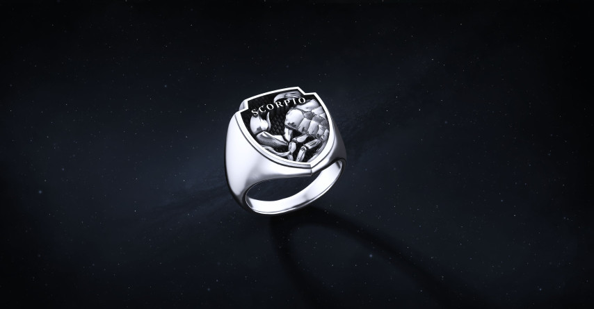 Sygnet Shield "Scorpio" Ag925   I ENIGMA Jubiler