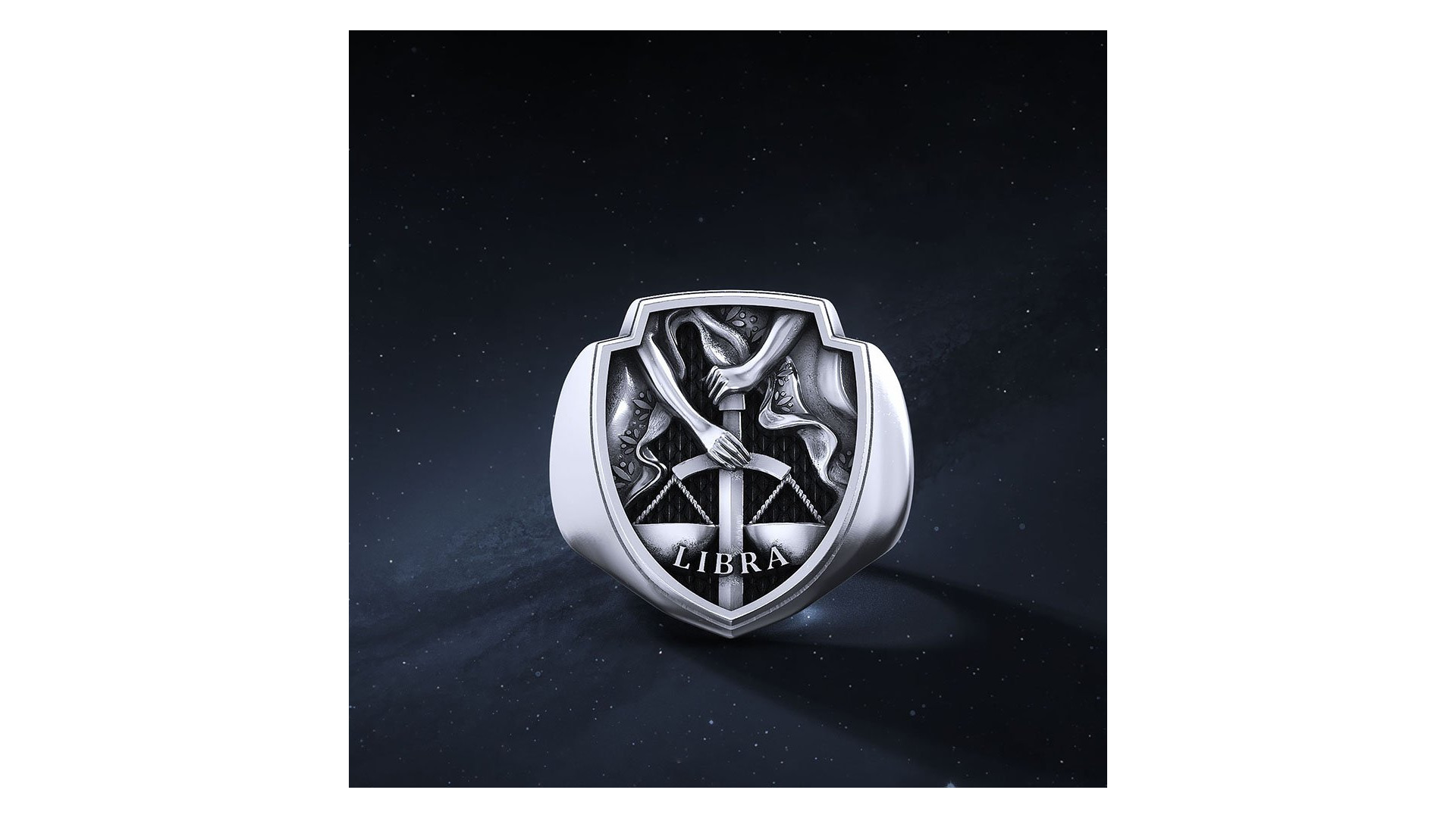 Sygnet Shield "Libra" Ag925 I ENIGMA Jubiler Sygnet Shield "Libra" Ag925 I ENIGMA Jubiler