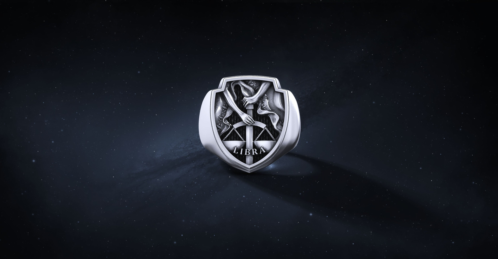 Sygnet Shield "Libra" Ag925 I ENIGMA Jubiler Sygnet Shield "Libra" Ag925 I ENIGMA Jubiler