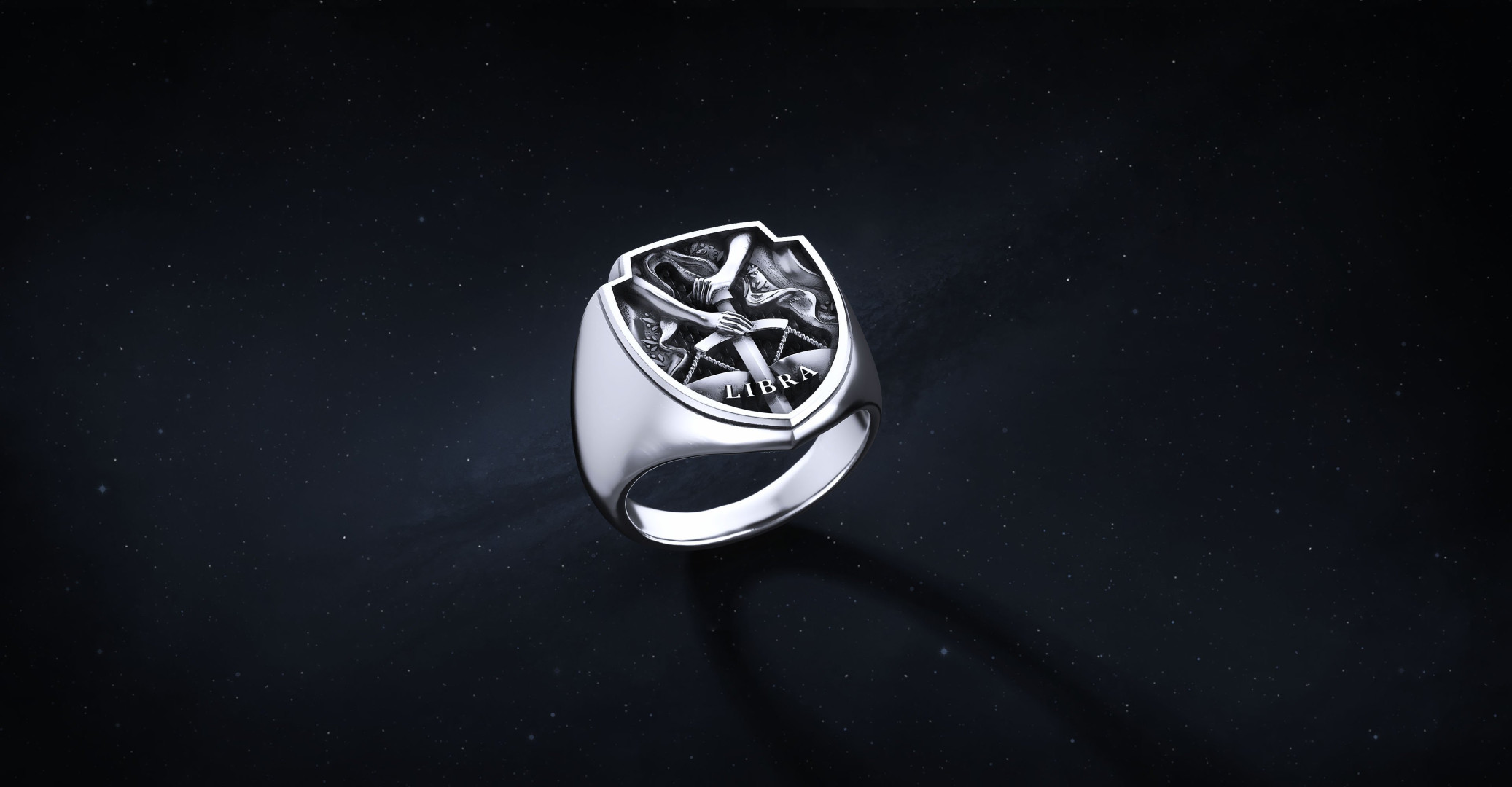 Sygnet Shield "Libra" Ag925 I ENIGMA Jubiler Sygnet Shield "Libra" Ag925 I ENIGMA Jubiler