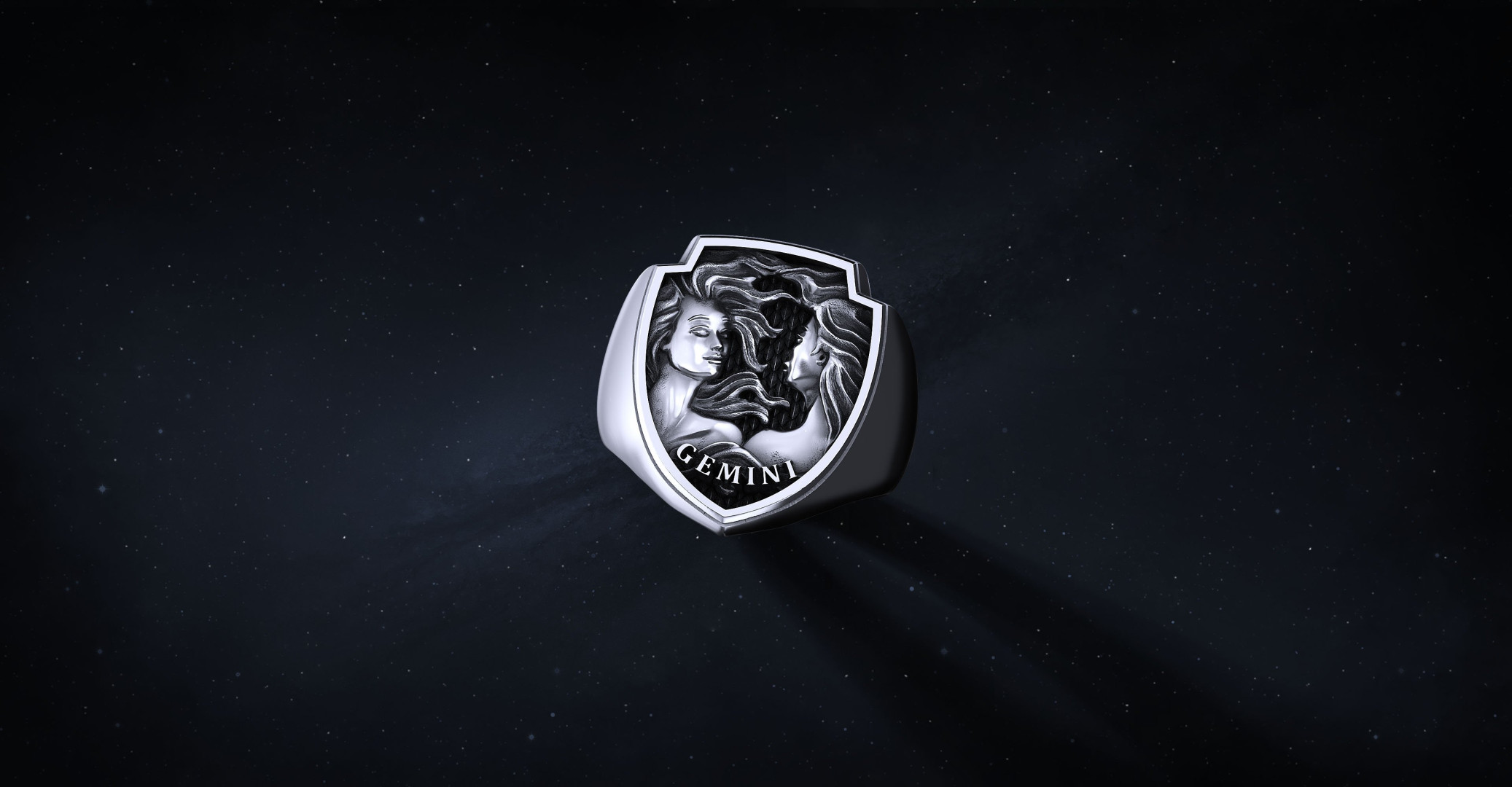 Sygnet Shield "Gemini" Ag925   I ENIGMA Jubiler