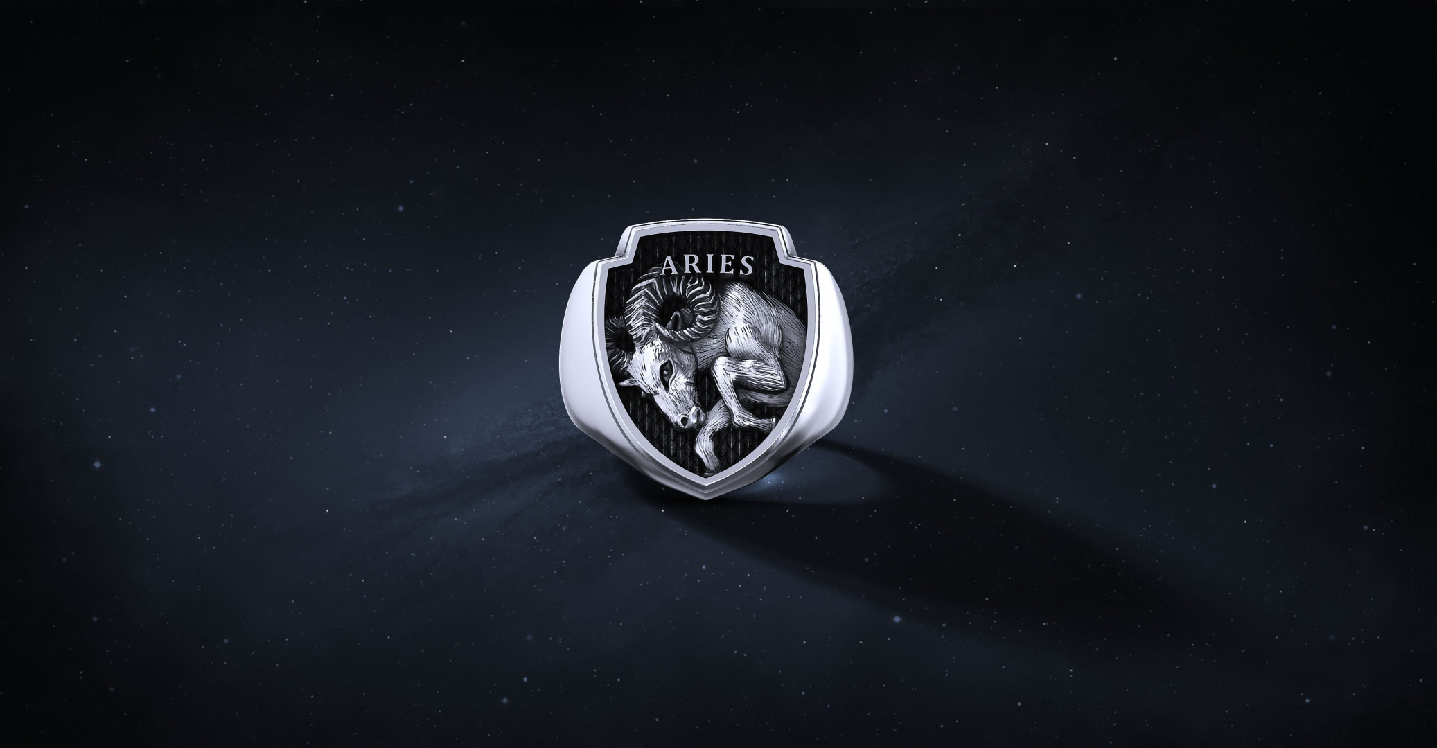 Sygnet Shield "Aries" Ag925   I ENIGMA Jubiler