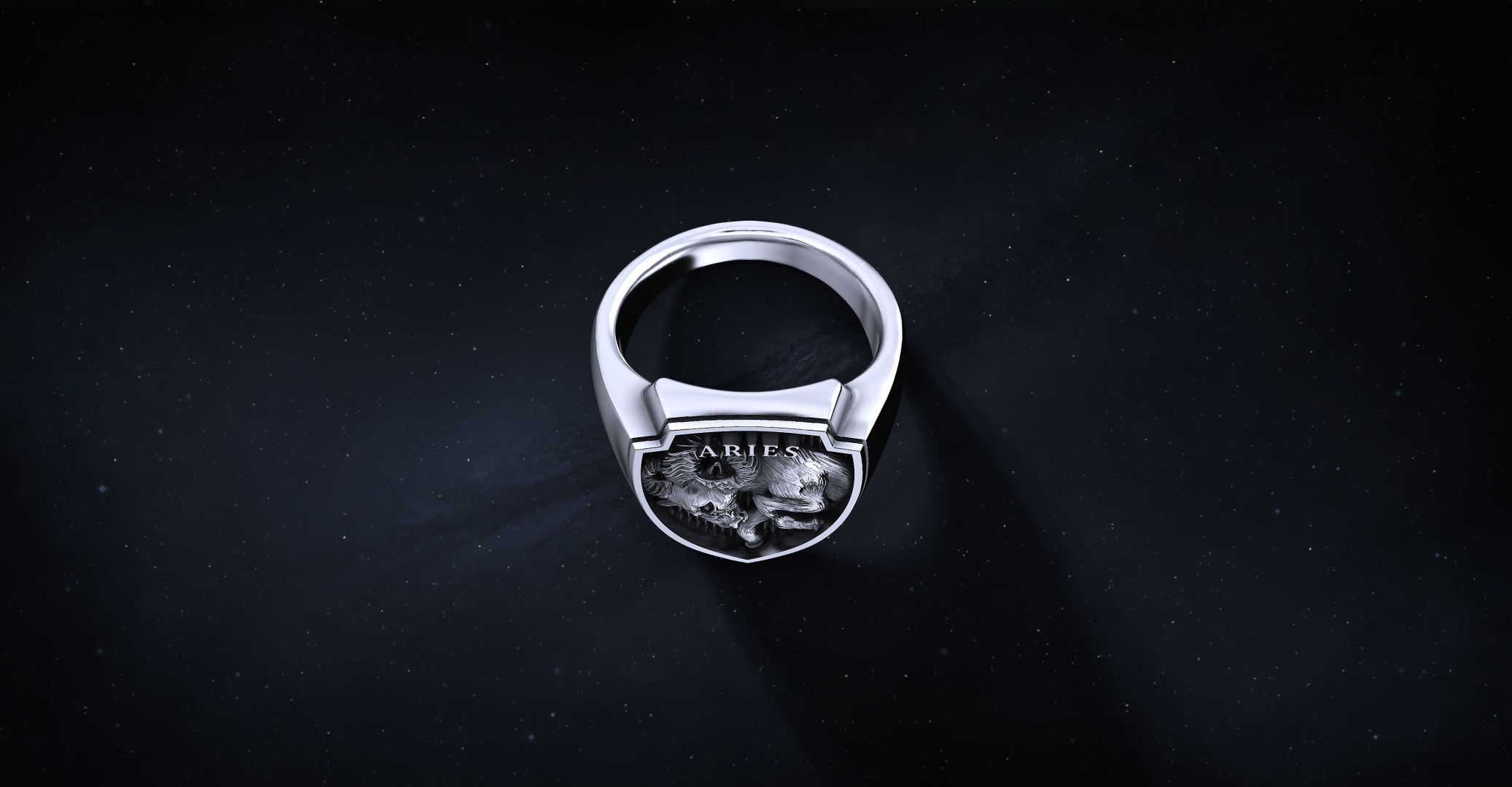 Sygnet Shield "Aries" Ag925   I ENIGMA Jubiler