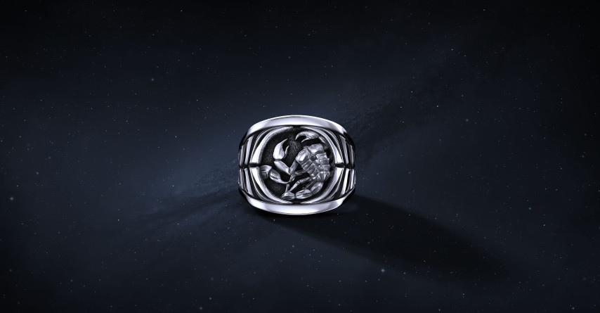 Sygnet Zodiac "Skorpion" Ag925   I ENIGMA Jubiler