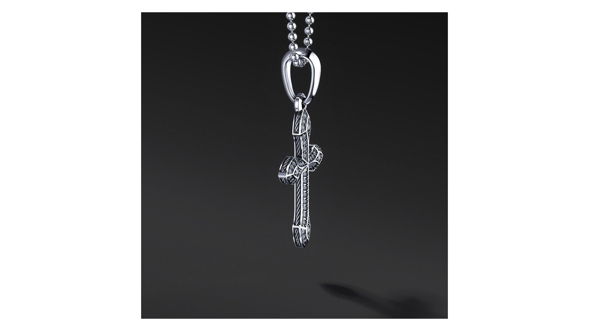 Krzyżyk Srebrny Męski "Artis" | Enigma Jubiler