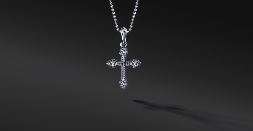 Krzyżyk Srebrny Męski "Artis" | Enigma Jubiler