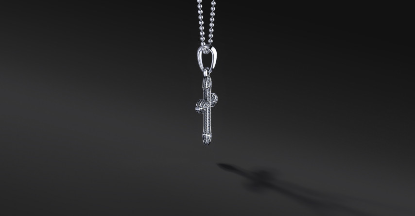 Krzyżyk Srebrny Męski "Artis" | Enigma Jubiler