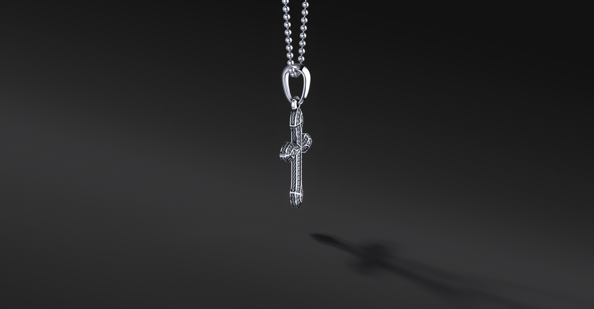 Krzyżyk Srebrny Męski "Artis" | Enigma Jubiler