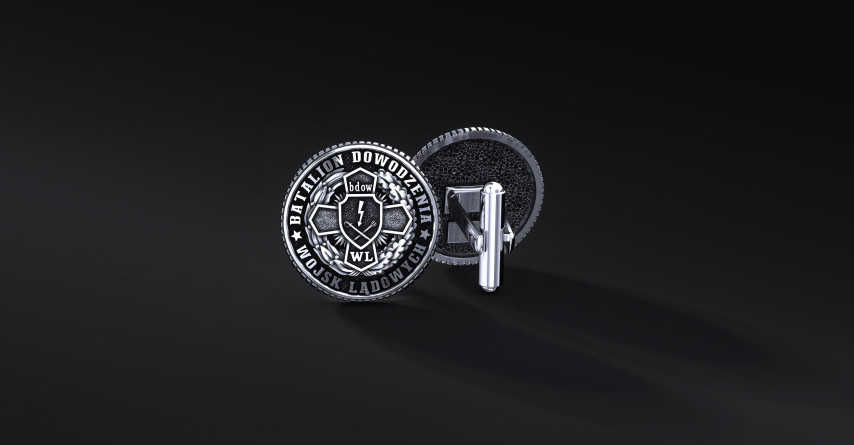 Spinki do Mankietów Batalionu Dowodzenia Wojsk Lądowych I ENIGMA Jubiler