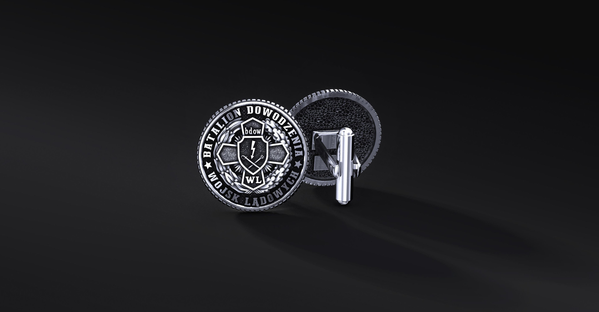 Spinki do Mankietów Batalionu Dowodzenia Wojsk Lądowych I ENIGMA Jubiler