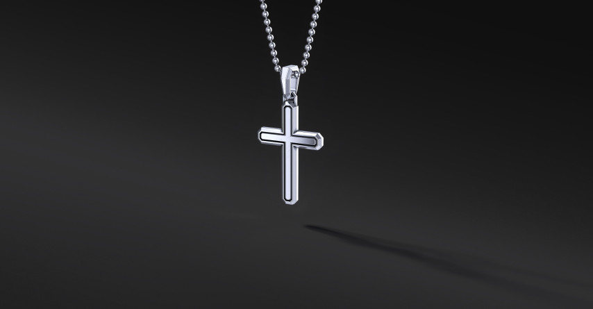 Krzyżyk Srebrny Męski "Armor" | Enigma Jubiler