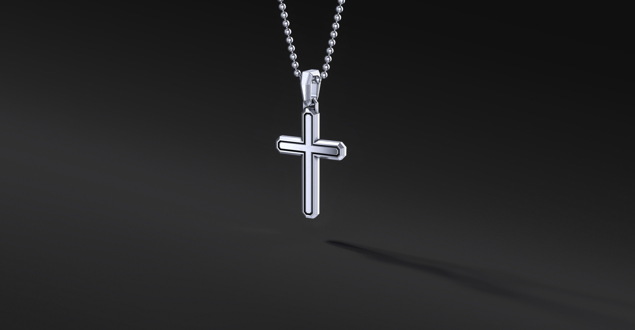 Krzyżyk Srebrny Męski "Armor" | Enigma Jubiler