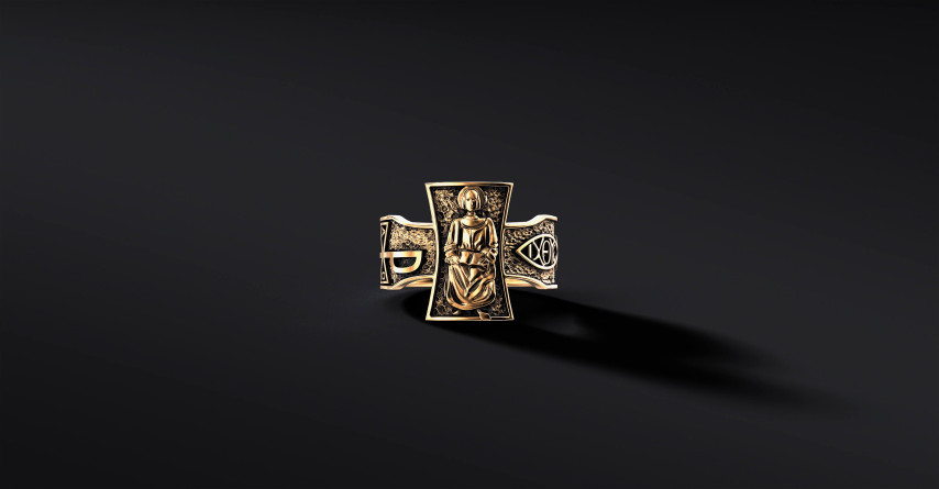 Pozłacany Pierścień Rybaka Jana Pawła II I ENIGMA Jubiler