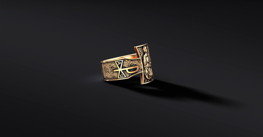 Pozłacany Pierścień Rybaka Jana Pawła II I ENIGMA Jubiler