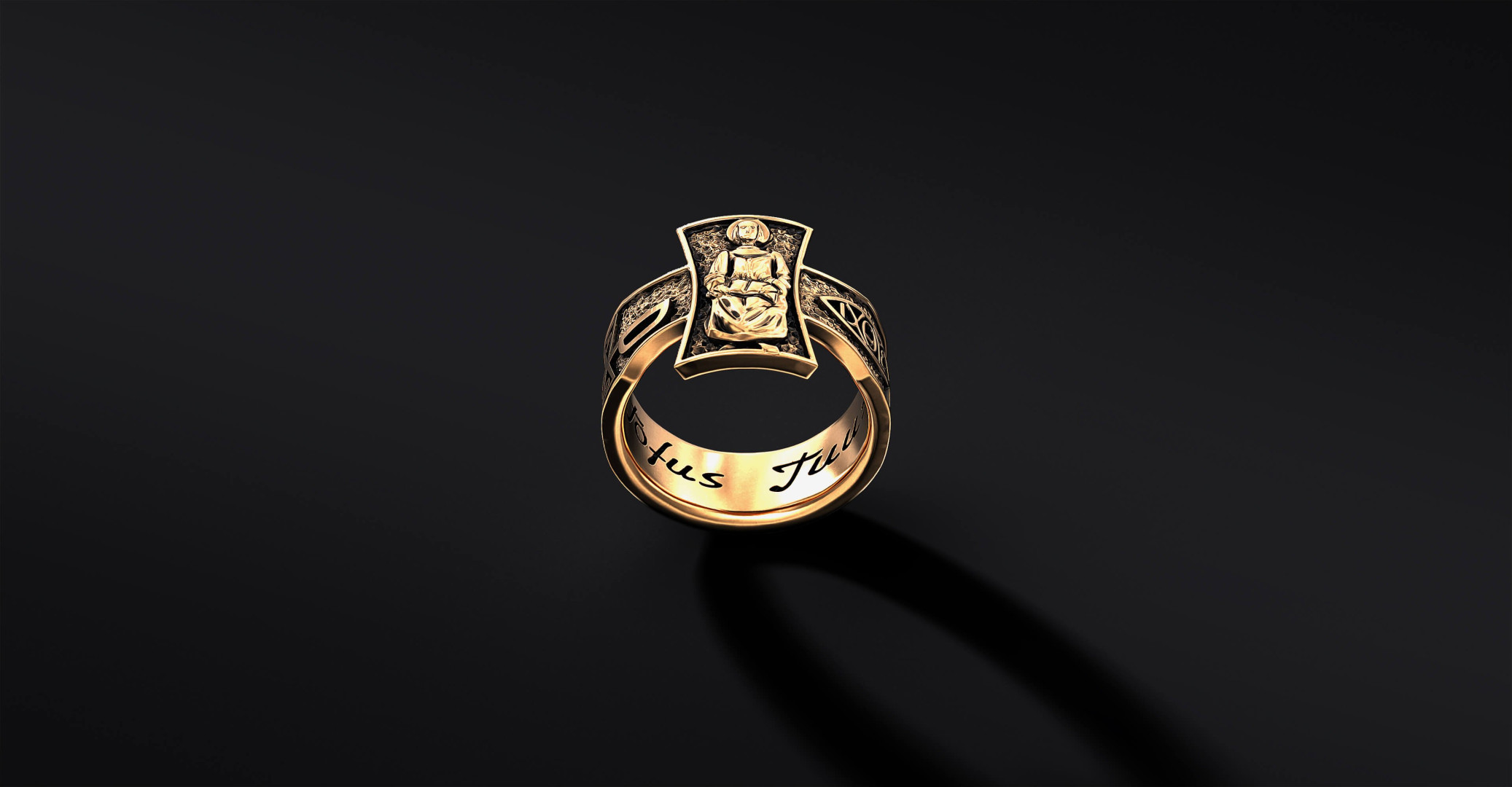 Pozłacany Pierścień Rybaka Jana Pawła II I ENIGMA Jubiler