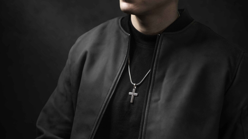 Krzyżyk Srebrny Męski "Simple Rope" | Enigma Jubiler