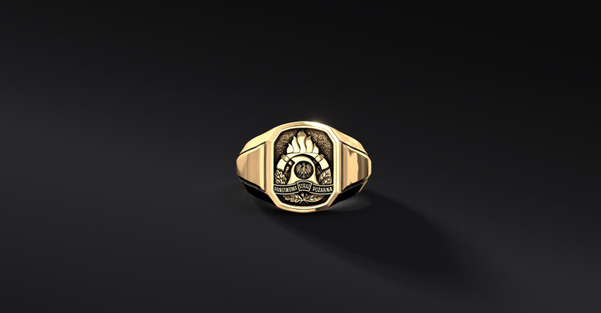 Sygnet Straży Pożarnej (Ag925 pozłacane) I ENIGMA Jubiler