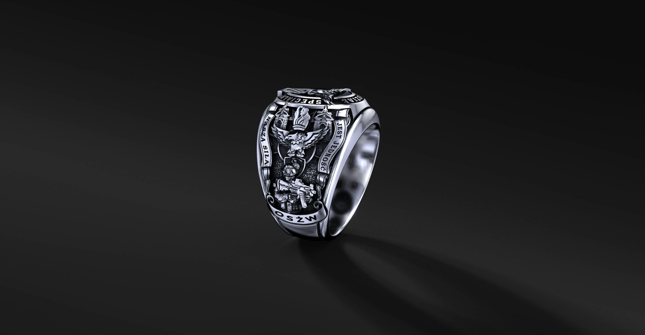 Pierścień Oddziału Specjalnego Żandarmerii Wojskowej | Enigma Jubiler Pierścień Oddziału Specjalnego Żandarmerii Wojskowej | Enigma Jubiler