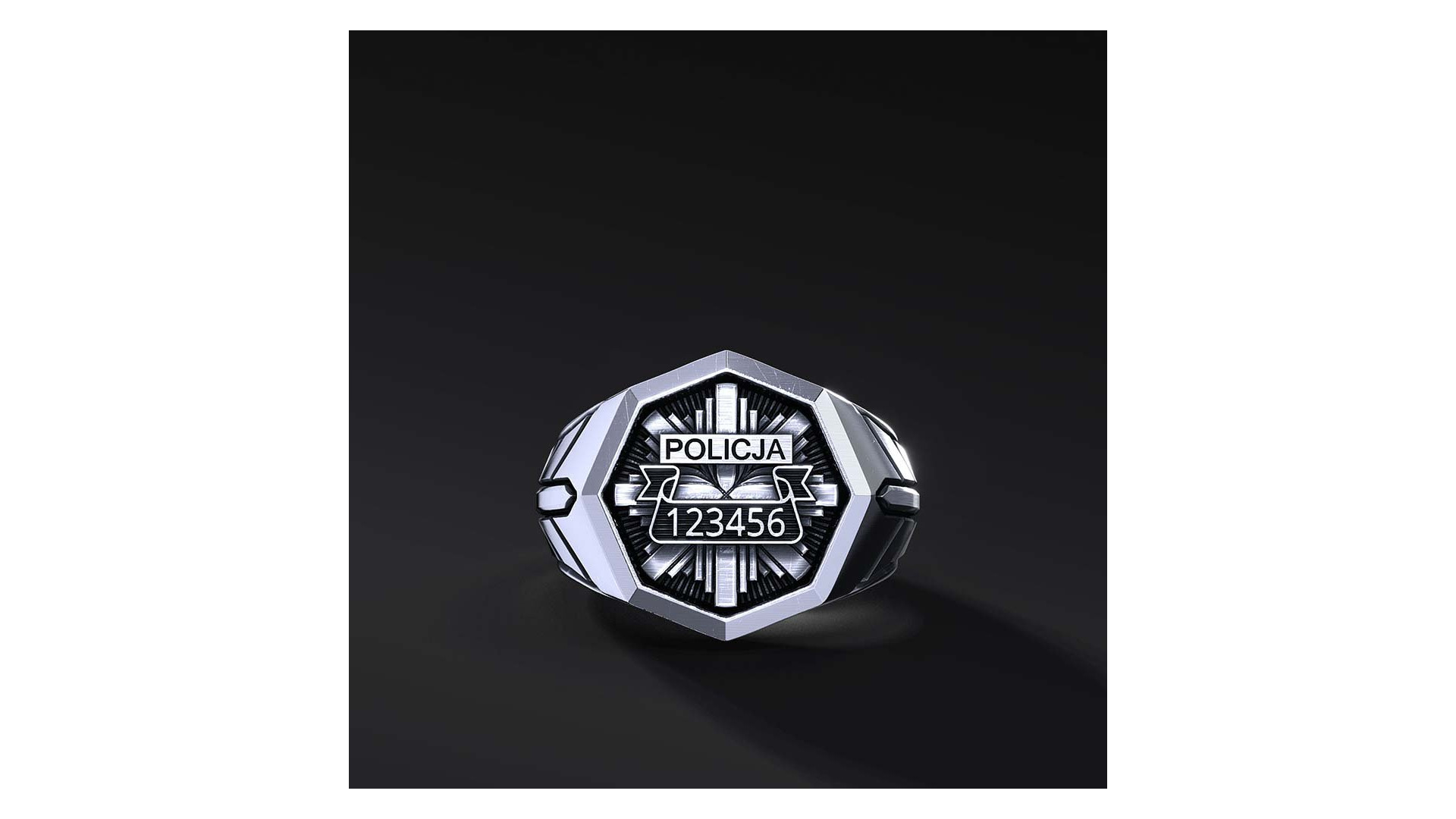 Sygnet HTL Policja "Octagon Monolit" | Enigma Jubiler