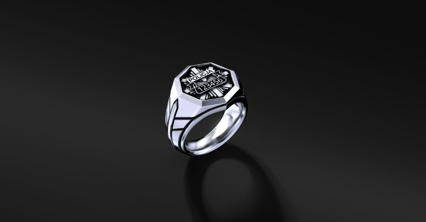 Sygnet HTL Policja "Octagon Monolit" | Enigma Jubiler