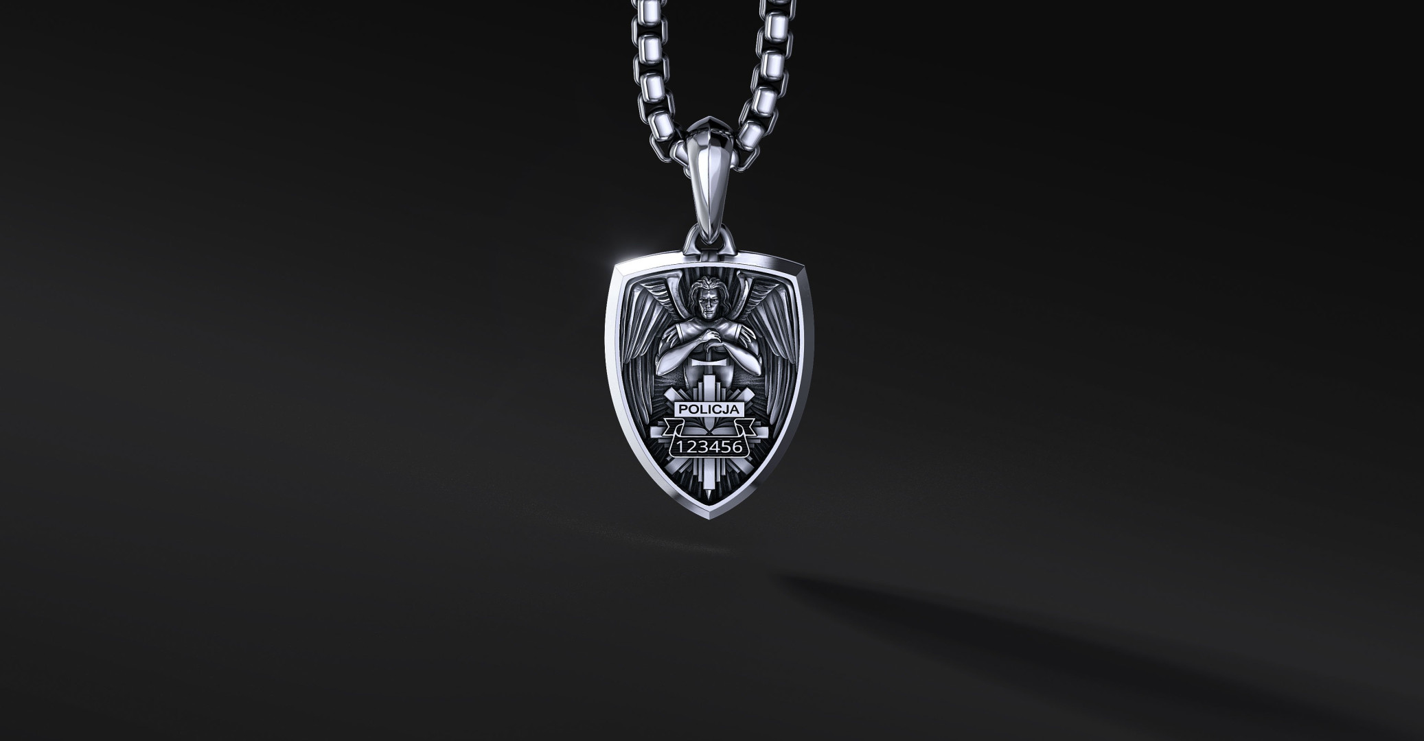 Zawieszka HTL Policja "Shield" (duża) | Enigma Jubiler