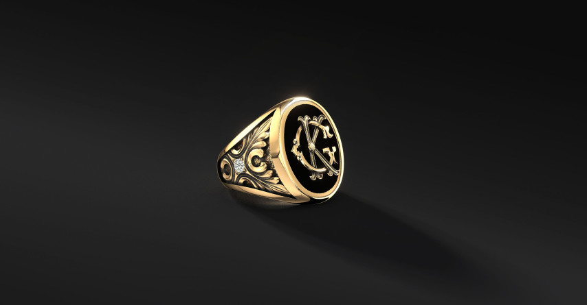 Sygnet Na Zamówienie "Monogram" | Enigma Jubiler